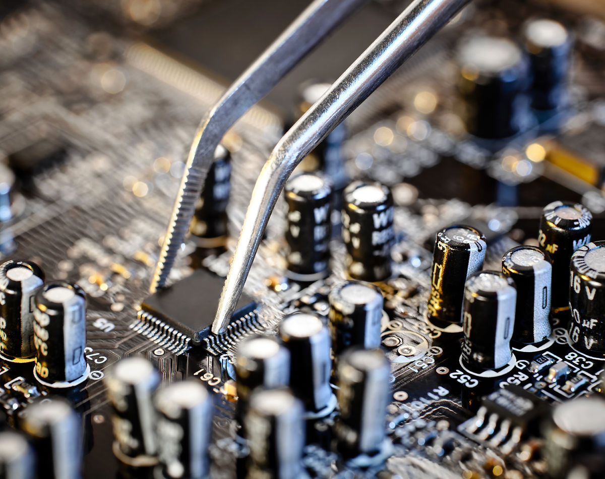 Circuit board assembly close-up